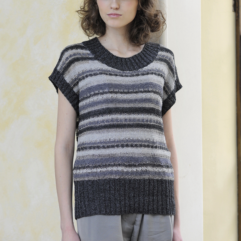 〈レシピ〉ランダム・ストライプのプルオーバー