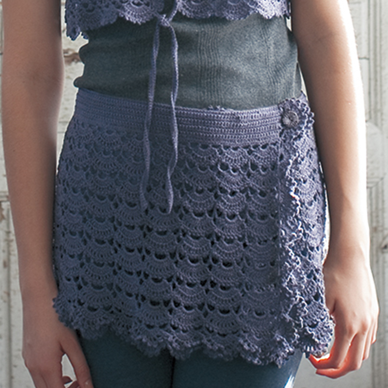 〈レシピ〉うす紫の巻きスカート