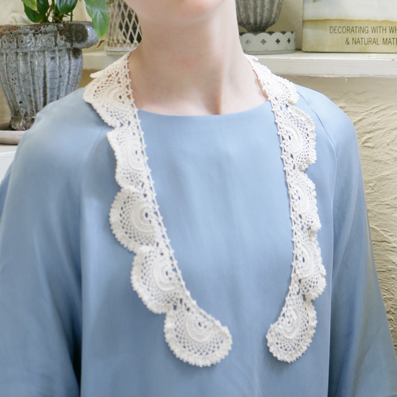 〈レシピ〉半円フリルのロングティペット