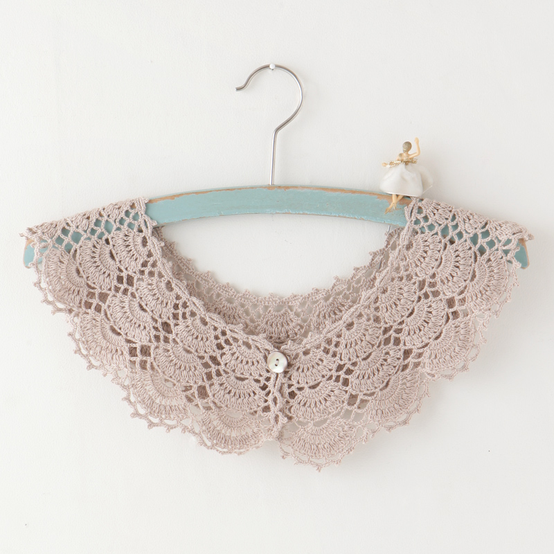 〈レシピ〉玉編みシェルのつけ衿