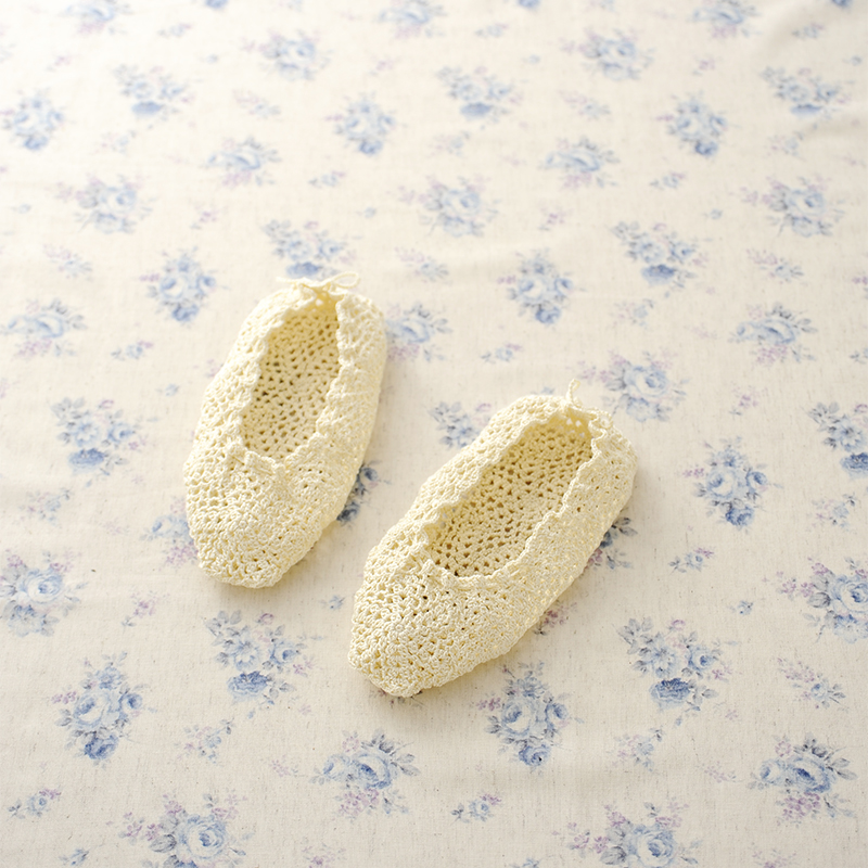 〈レシピ〉モチーフつなぎのフットカバー