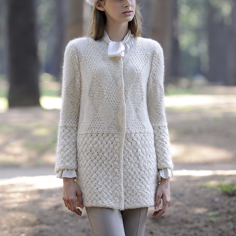 〈レシピ〉ロング丈のノーカラージャケット