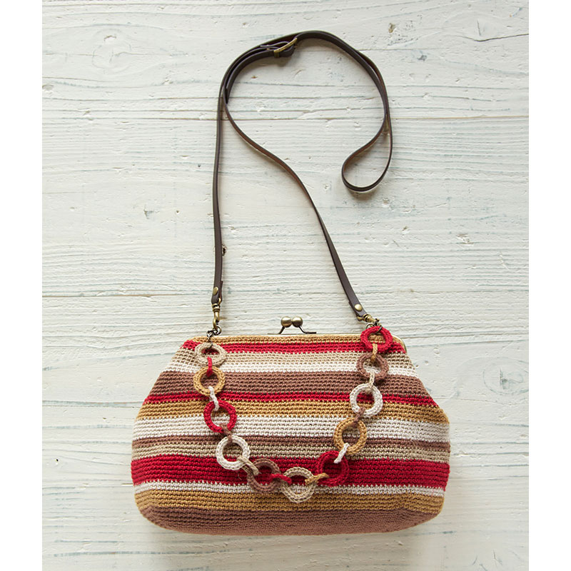 〈レシピ〉リング飾りのがま口バッグ