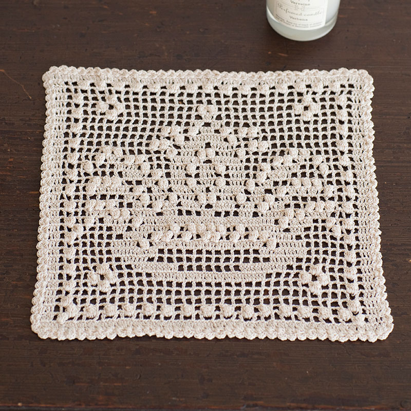 〈レシピ〉方眼編みのドイリー