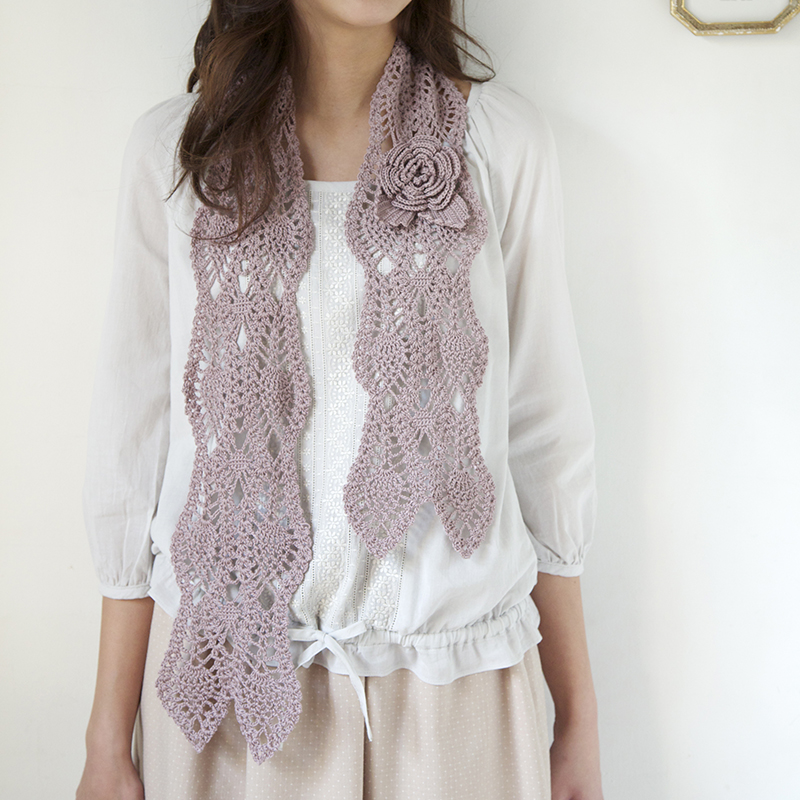 〈レシピ〉パイナップル編みのストール