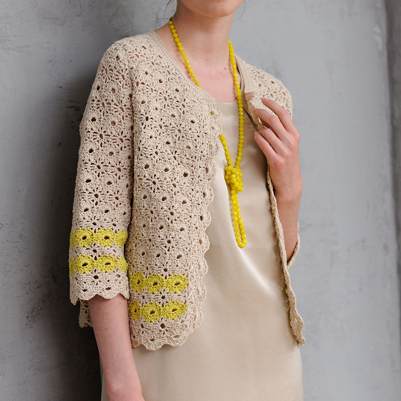 〈レシピ〉かぎ針編み模様のカーディガン