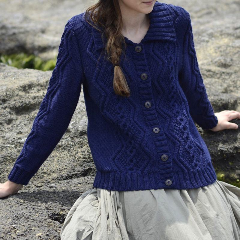 〈レシピ〉衿つきカーディガン＆ベレー帽