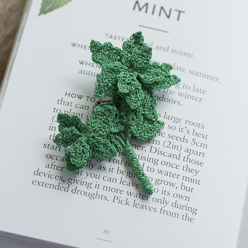 〈レシピ〉ミントのブローチ