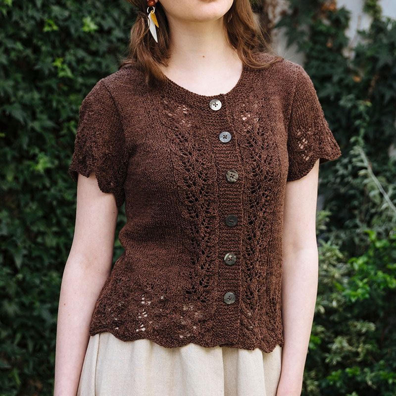 〈レシピ〉スカラップのレーシーカーディガン