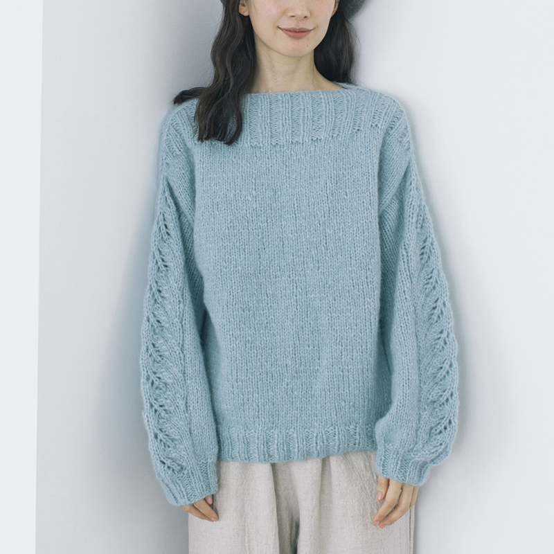 〈レシピ〉透かし袖のセーター