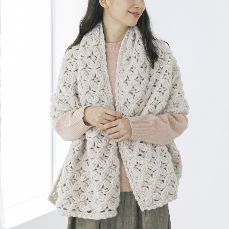 〈レシピ〉花模様のショール