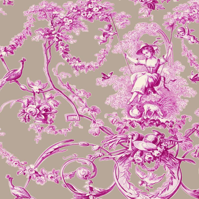 リュディヴィーヌ　　グレー×パープル(1ｍ単位)