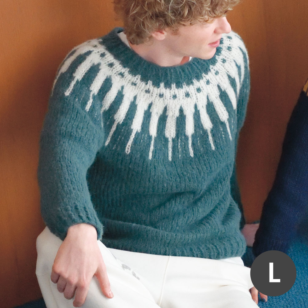 〈糸セット〉ロピー風丸ヨークのプルオーバー L