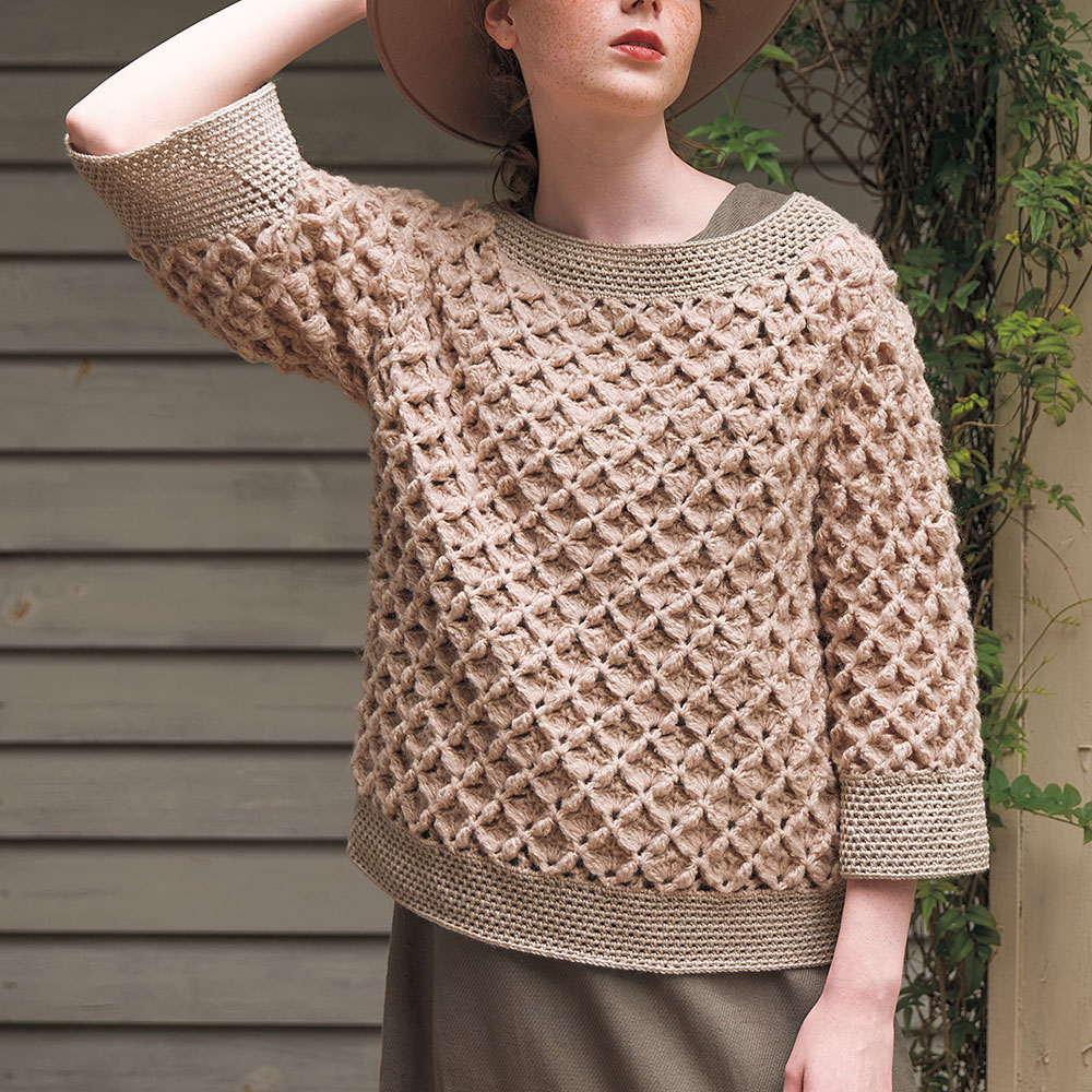 〈糸セット〉ライトベージュのプルオーバー