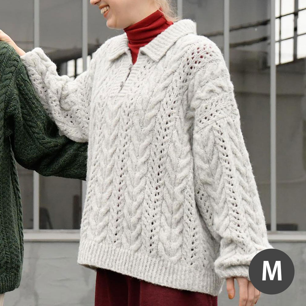 〈糸セット〉ポロカラープルオーバー M