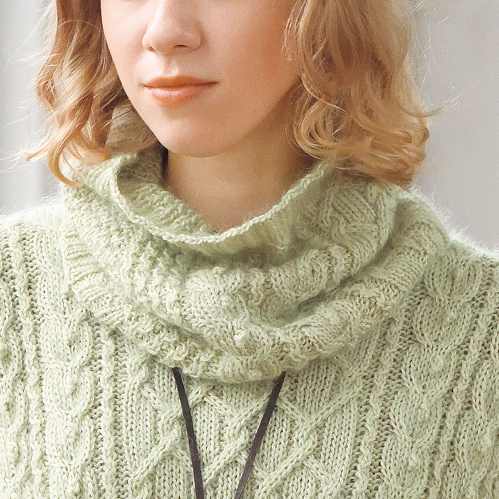 〈糸セット〉アラン模様のスヌード