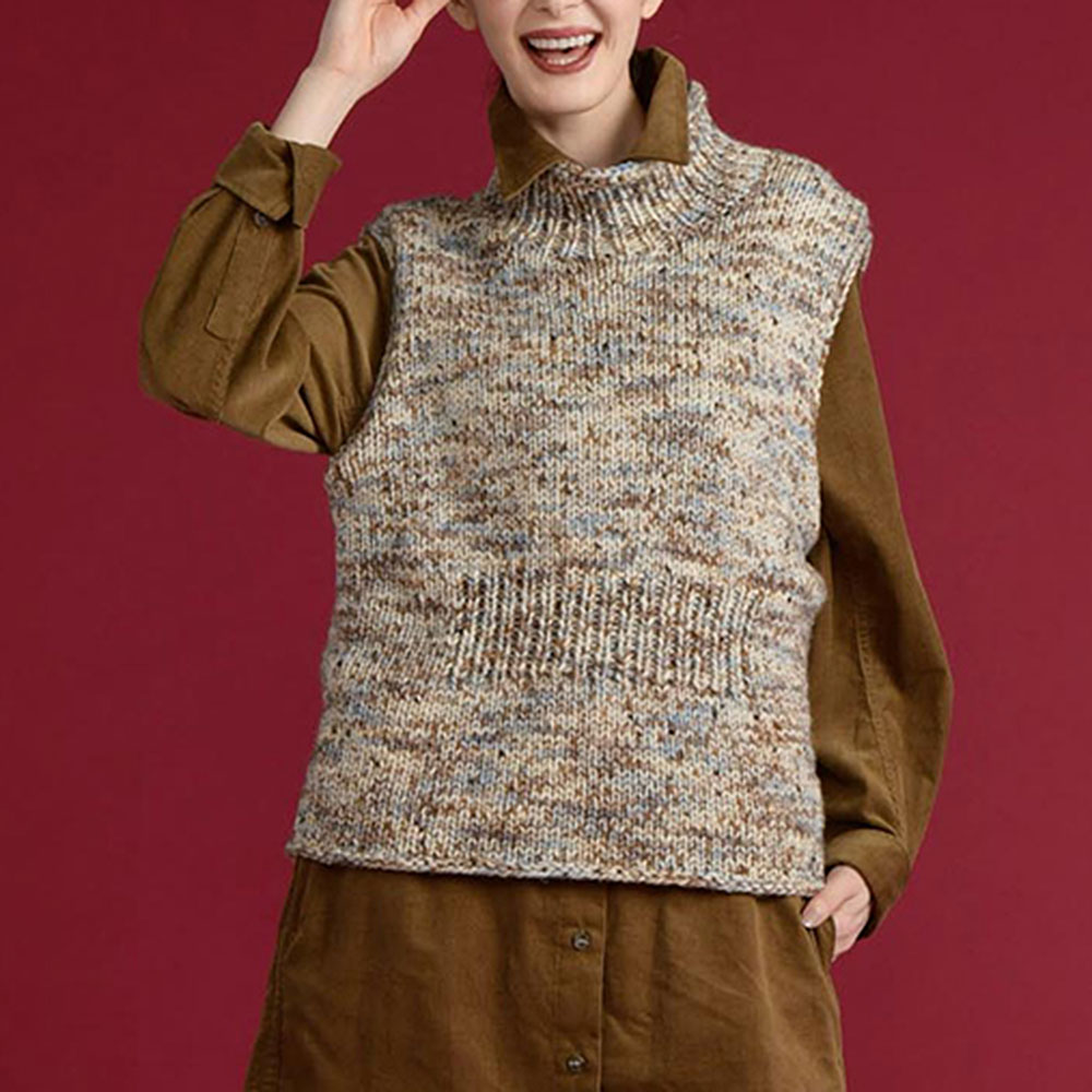 〈糸セット〉シンプルハイネックベスト