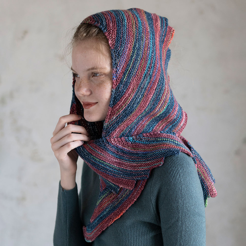 ドラゴンショール ブルー×オレンジ［編み図別売］