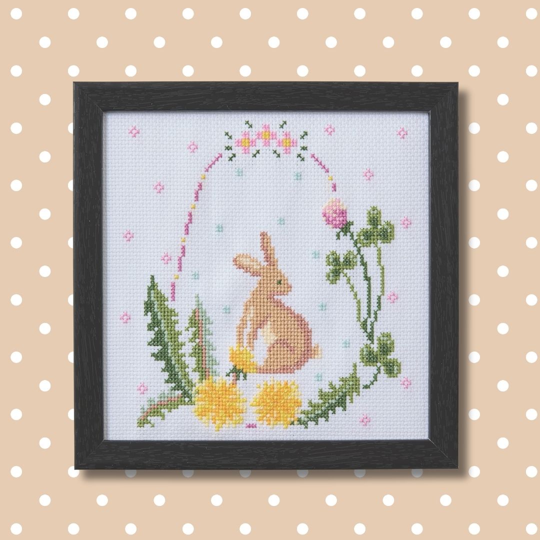 彩葉　季節を彩るクロスステッチ ウサギとタンポポ