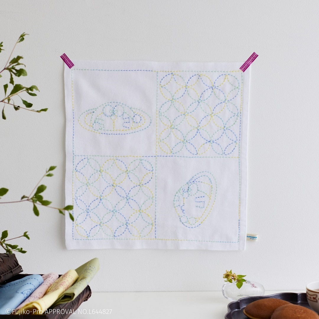 I’m Doraemon 和の伝統柄刺し子小もの 七宝（ふきん）