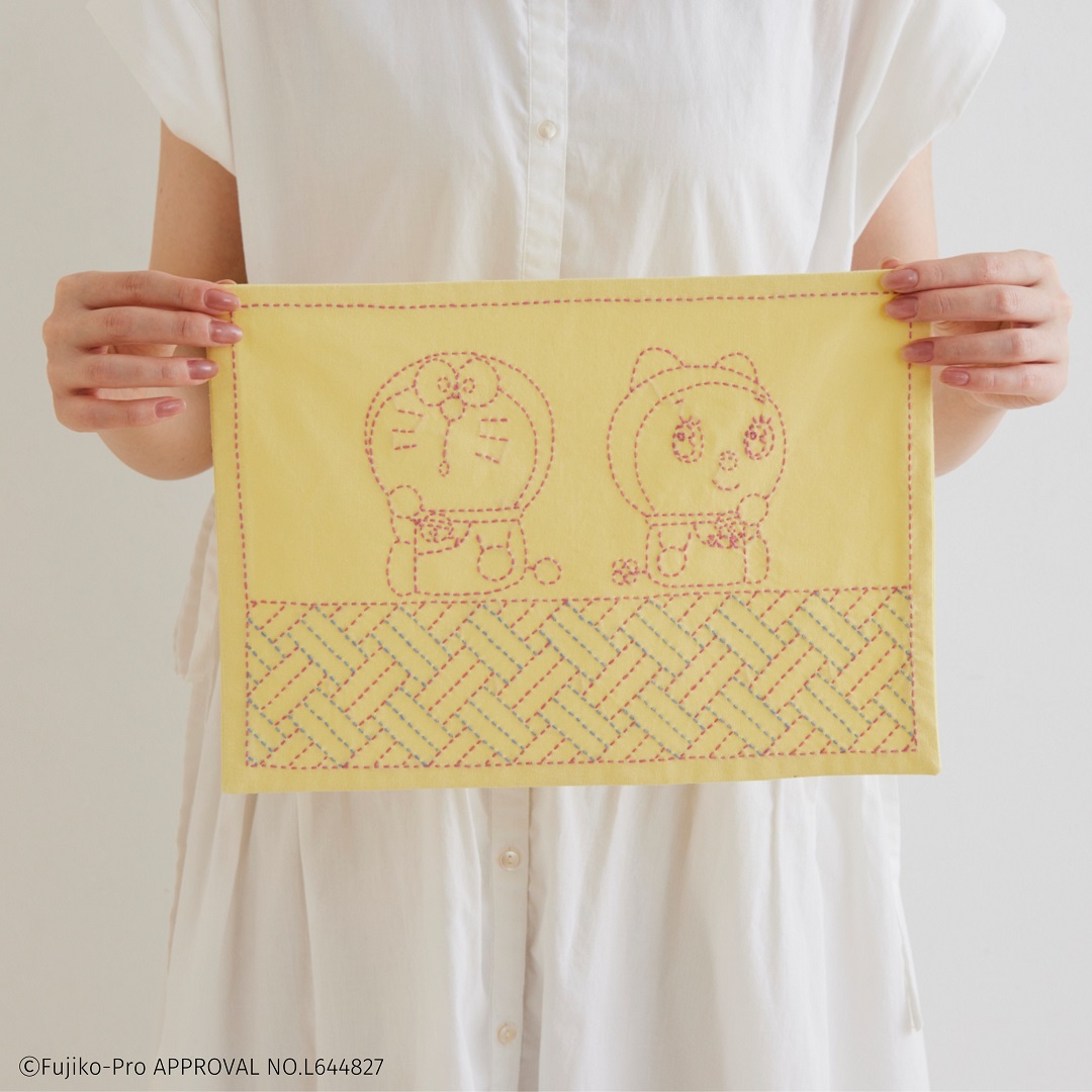 I’m Doraemon 和の伝統柄刺し子小もの 網代（ランチョンマット）