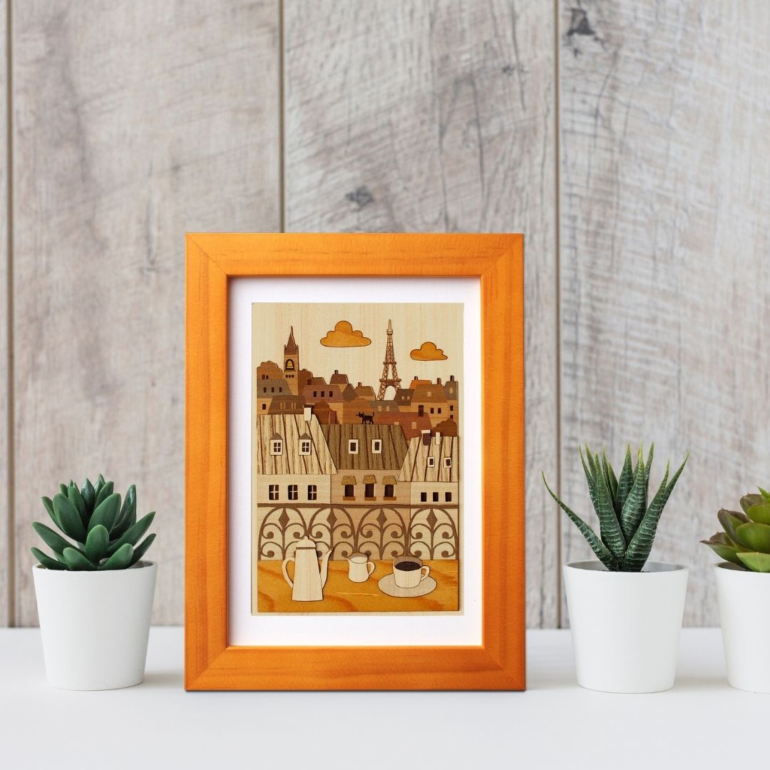 木はり絵キット　パリ