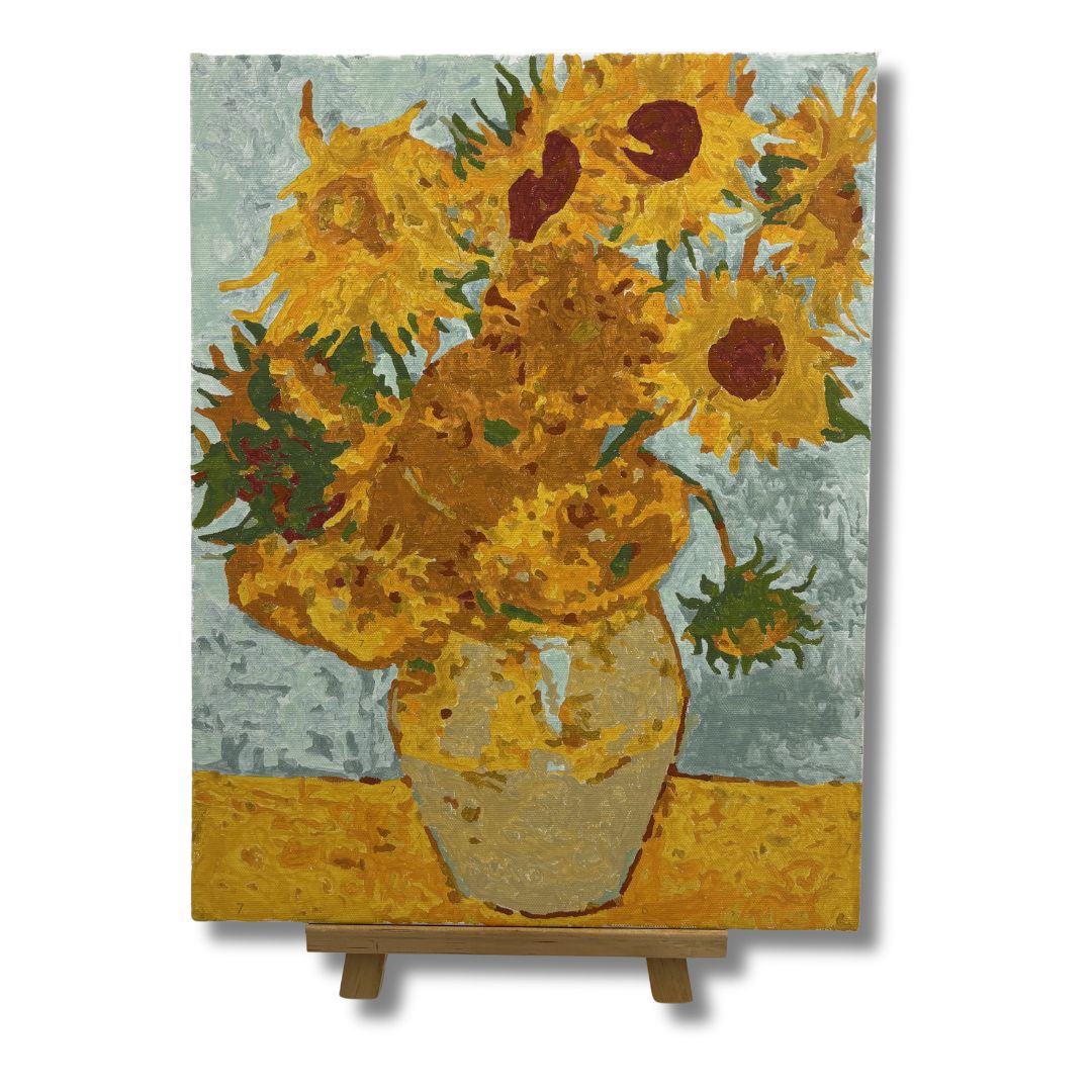 大人のぬりえキャンバス ゴッホ「ひまわり」