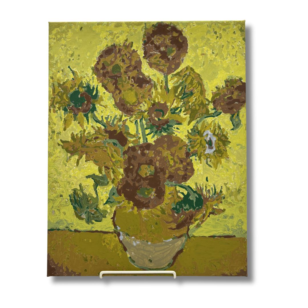 大人のぬりえキャンバス ゴッホ「ひまわりⅡ」