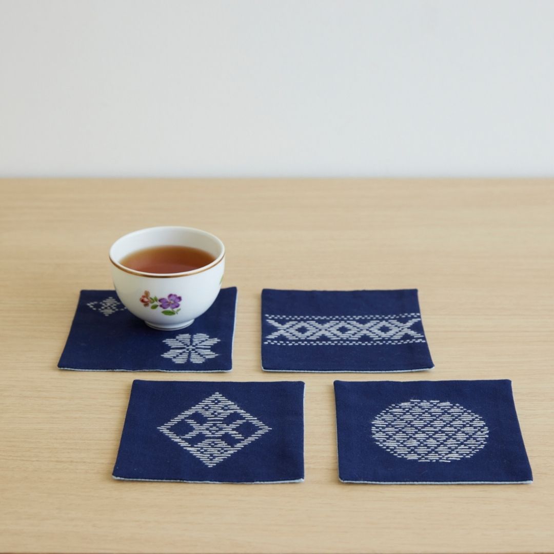 こぎん刺し子キット　コースター1（4枚組）