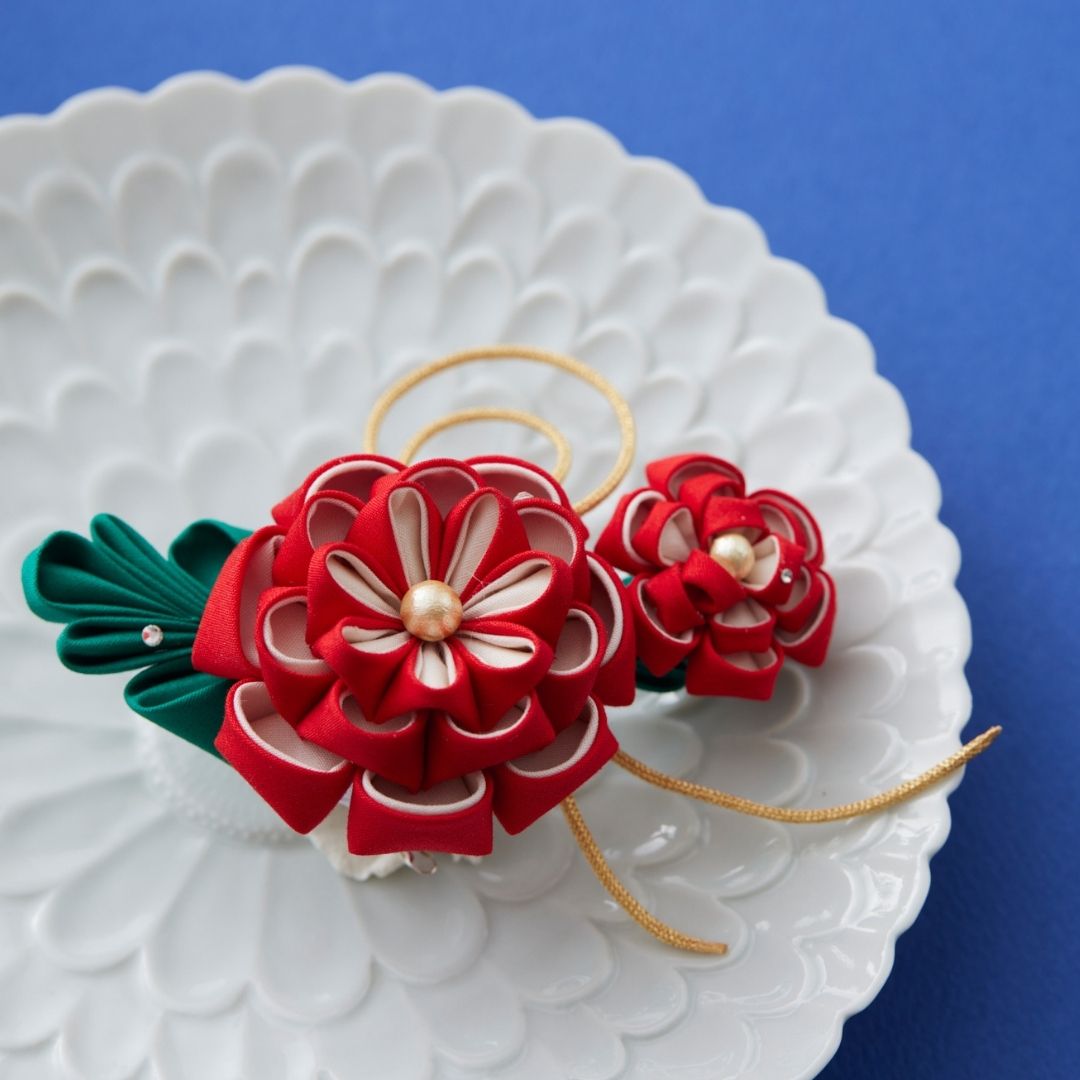 つまみ細工キット　二重のボタン