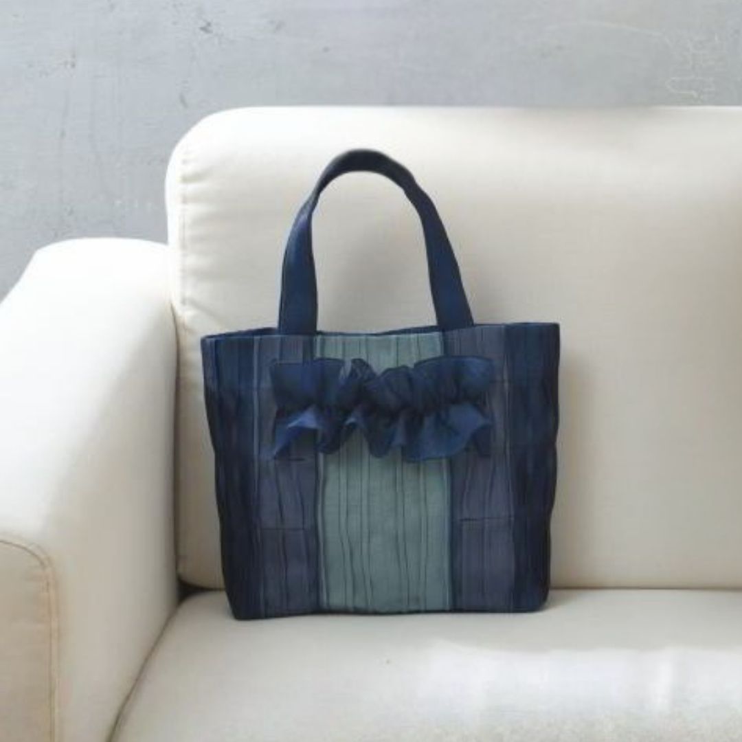 たたみテープで作るバッグ（紺）