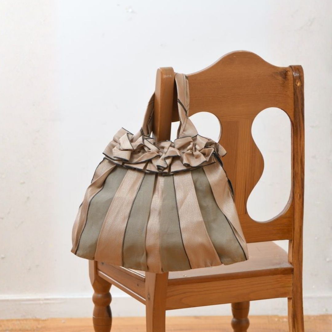 たたみテープで作るバッグ（ベージュ）