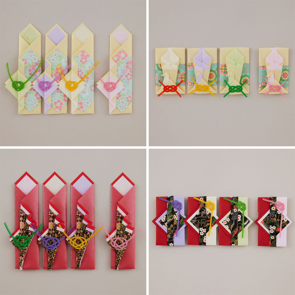 【毎月お届け】和紙おりがみ箸袋・ポチ袋 手づくりキット（Aコース）