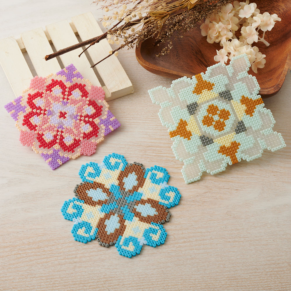 【毎月お届け】ミニアイロンビーズの北欧風コースター 手づくりキット