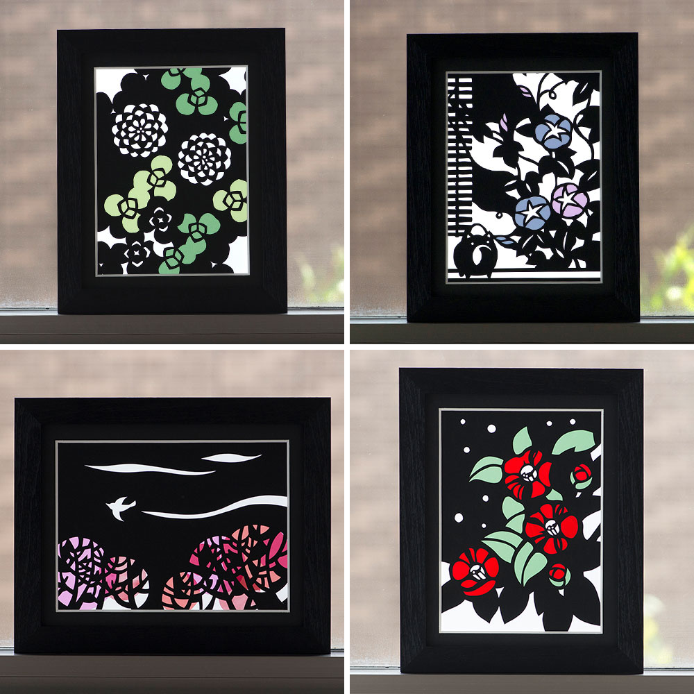 カラーフィルムで彩る切り絵シルエットアート 手づくりキット（Aコース）