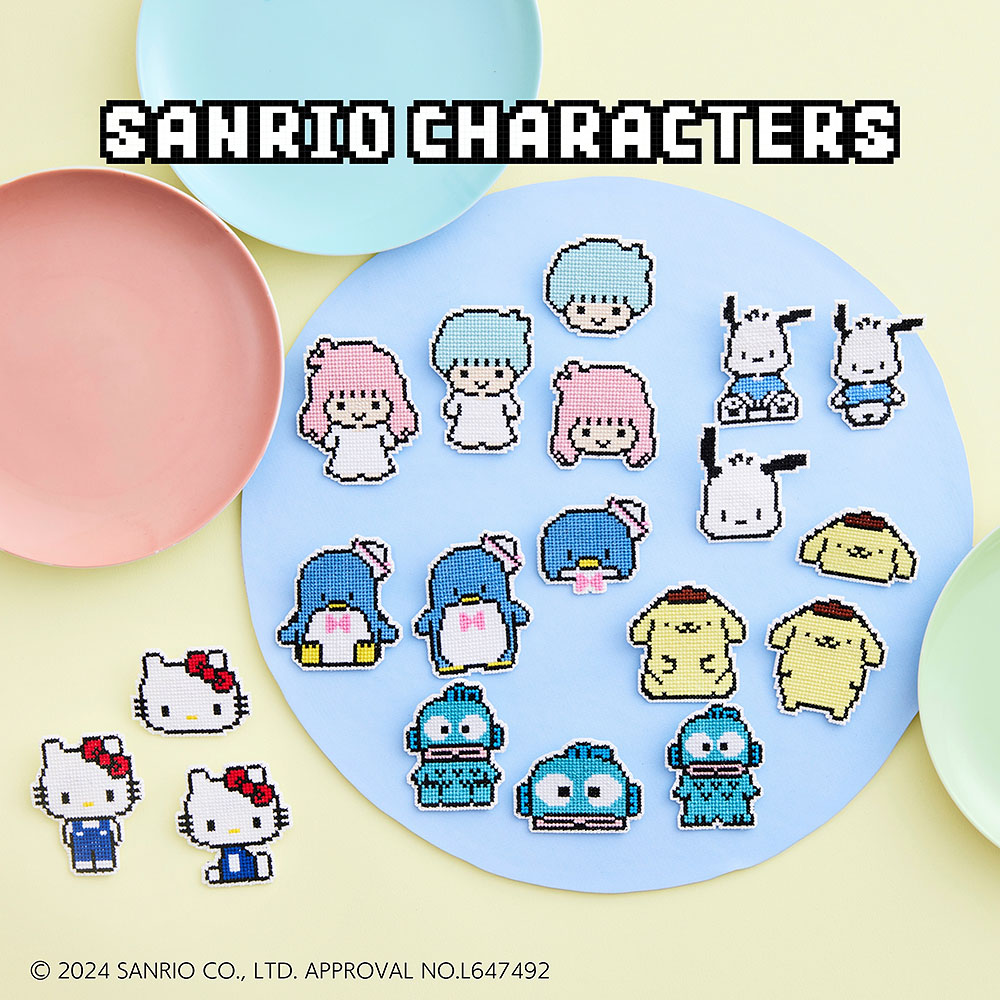 【毎月お届け】サンリオキャラクターズのドット絵ブローチ 手づくりキット