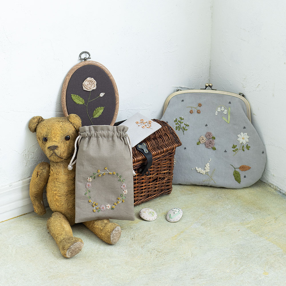 【毎月お届け】poritorieさんのリボン刺繍 手づくりキット