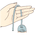 糸と棒針の持ち方 フランス式